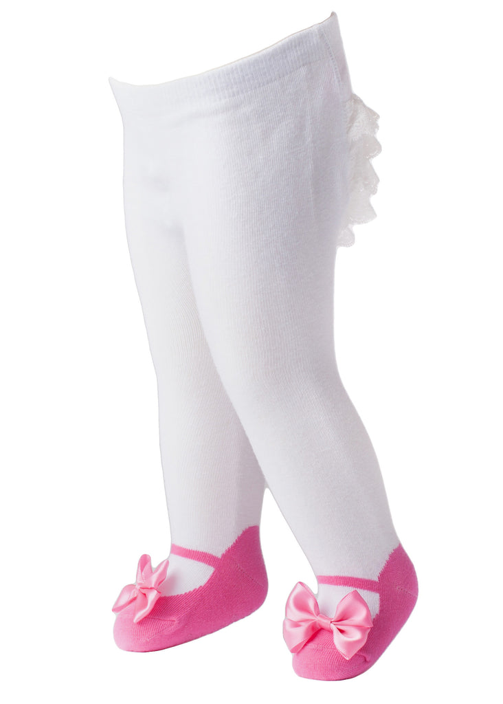Ruffle Butt Baby tights with shoes and 