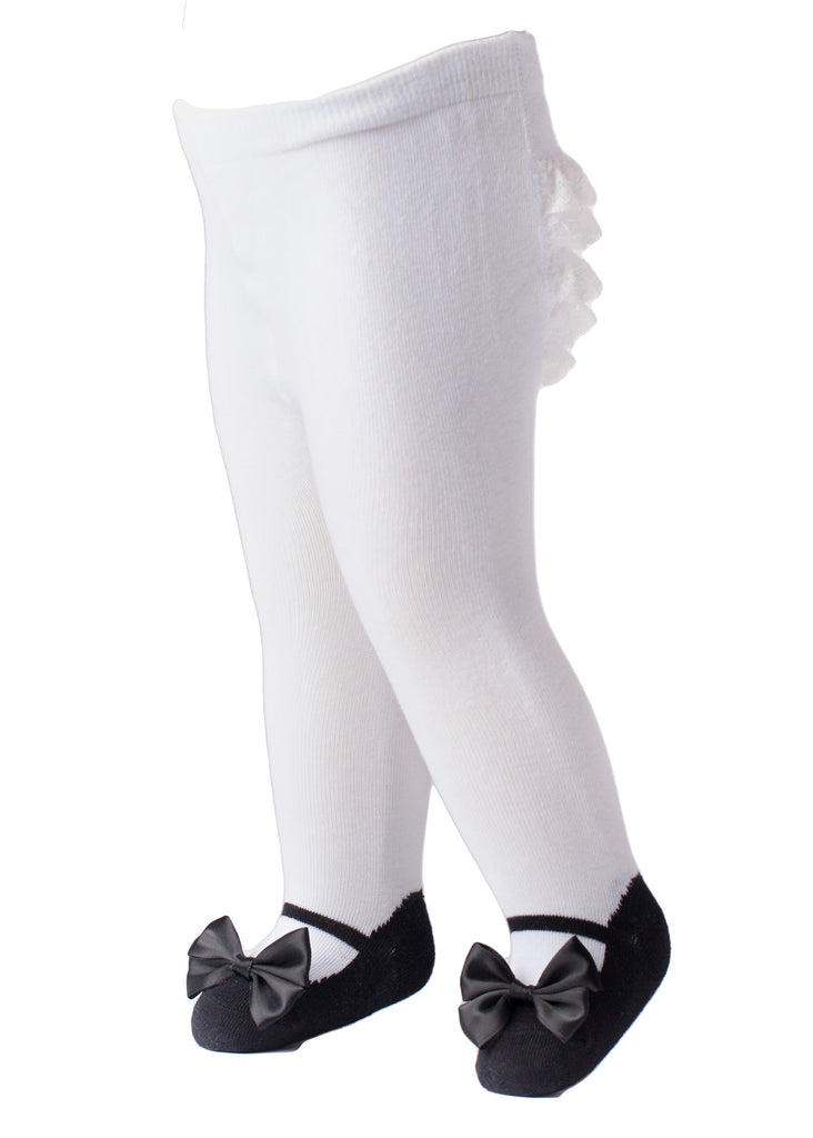 Ruffle Butt Baby tights with shoes and 