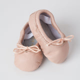 premie and Newborn Baby Ballet Slippers - Metallic Pink leather shoes ...