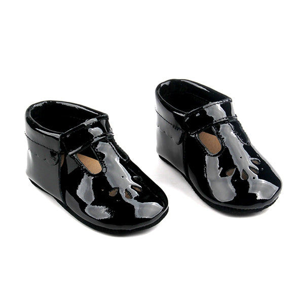 black patent baby shoes
