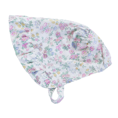 Vintage Baby Bonnet - Ivory with Multi Flower Detail | mille feuille