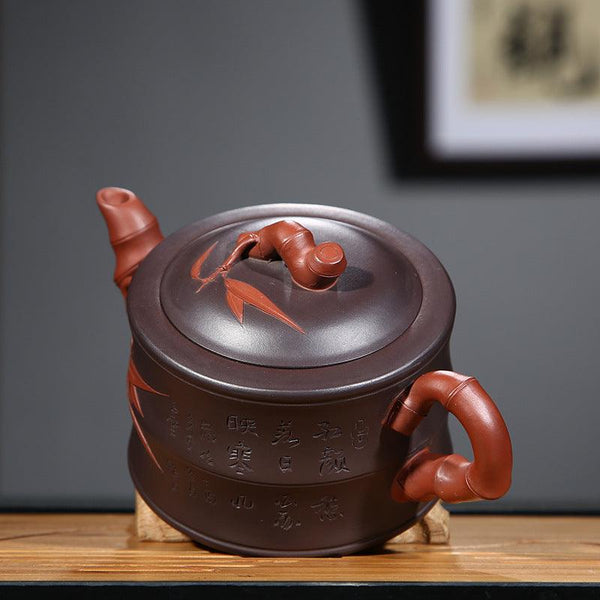 Carved clay teapot – Loom + Kiln