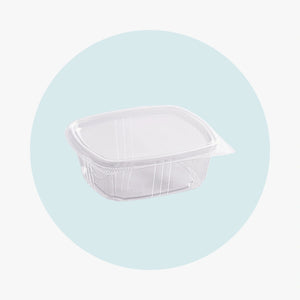 Clear RPET Hinged Deli Container | 12 oz - PACK THIS MEAL