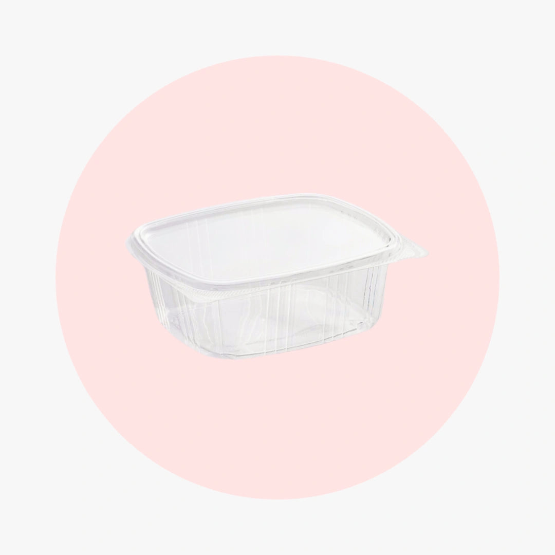 Clear RPET Hinged Deli Container | 32 oz