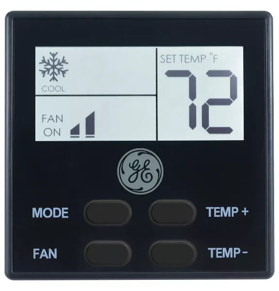 GE Appliances | RV Air Conditioner Single Zone Wall Thermostat | RARWT2B | Black