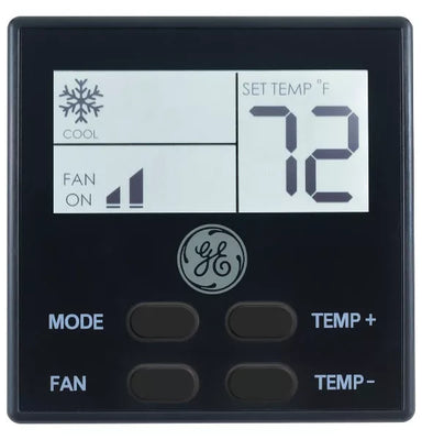 GE Appliances | RV Air Conditioner Single Zone Wall Thermostat | RARWT2B | Black