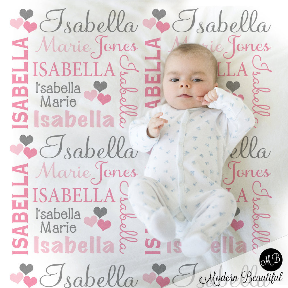 baby blanket name personalized