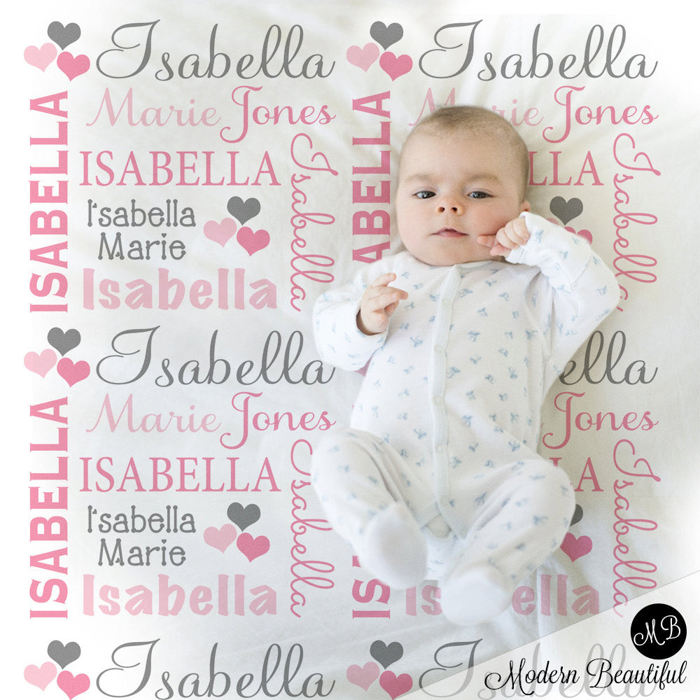 personalized girl blankets