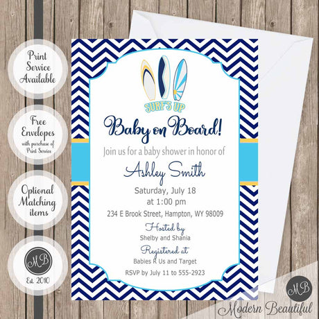 baby on board baby shower invitations