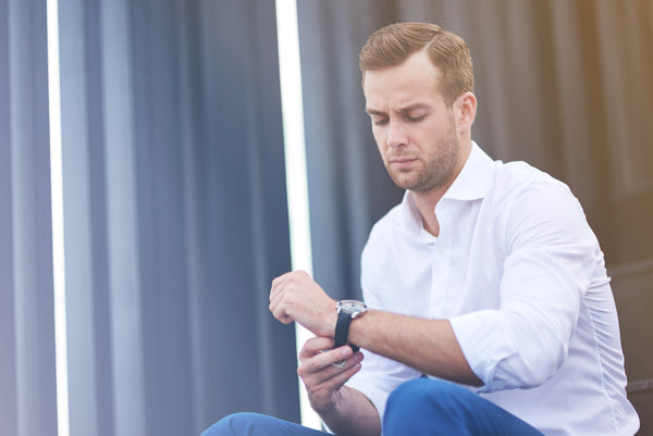 Business man wearing a watch