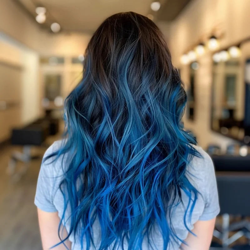 Blue Tones over Red Hair