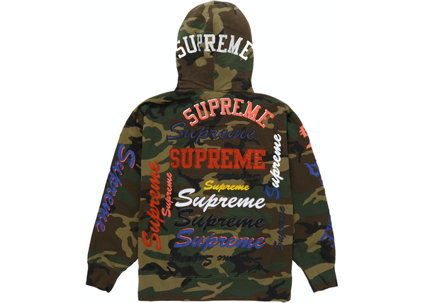 Supreme Multi Logo Hooded Sweatshirt Woodland Camo