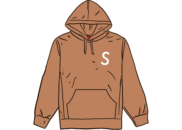 Supreme Swarovski S Logo Hooded Sweatshirt Brown