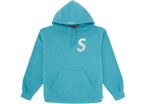 Supreme Swarovski S Logo Hooded Sweatshirt Light Aqua