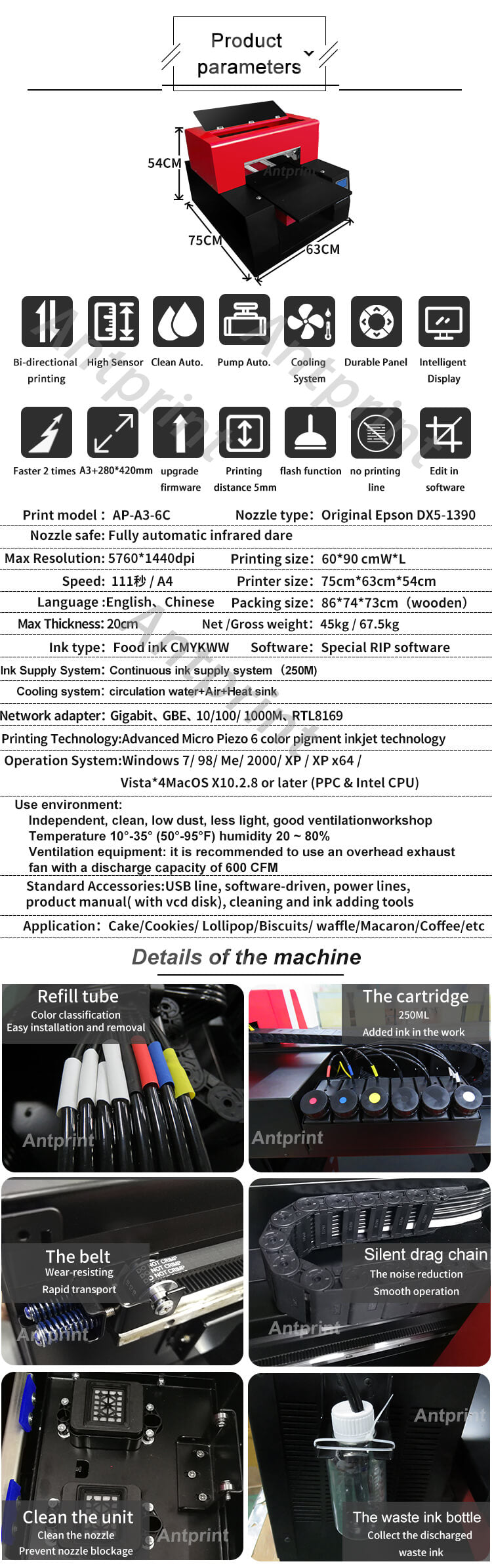 antprint a3 size food printer