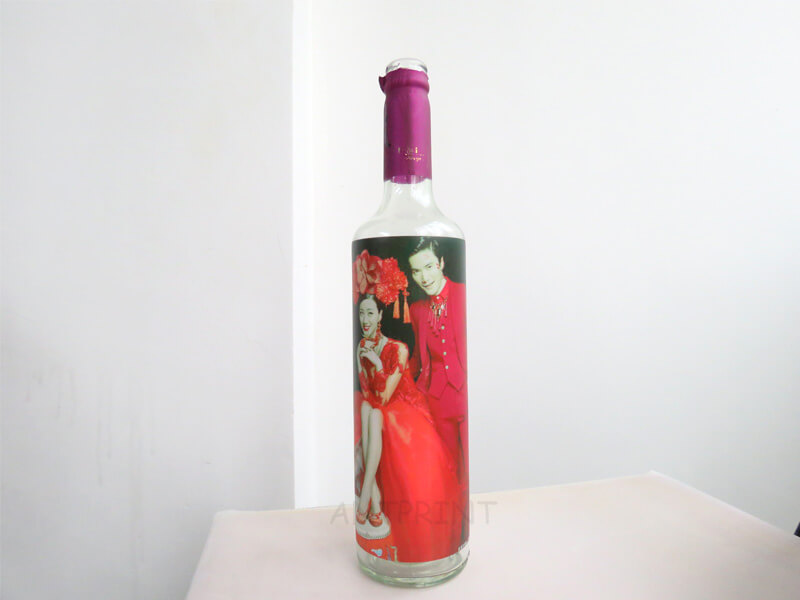 printed wine bottle by antprint uv printer