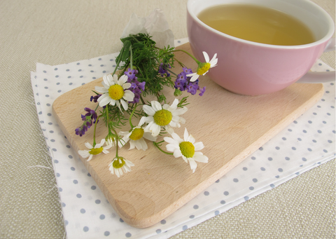 a relaxing lavender and chamomile tea