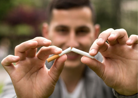 a man deciding to quit smoking