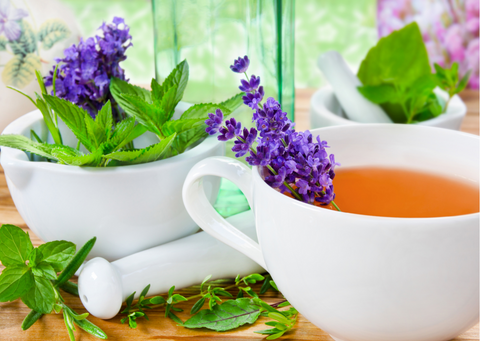 lavender tea with the refreshing addition of mint