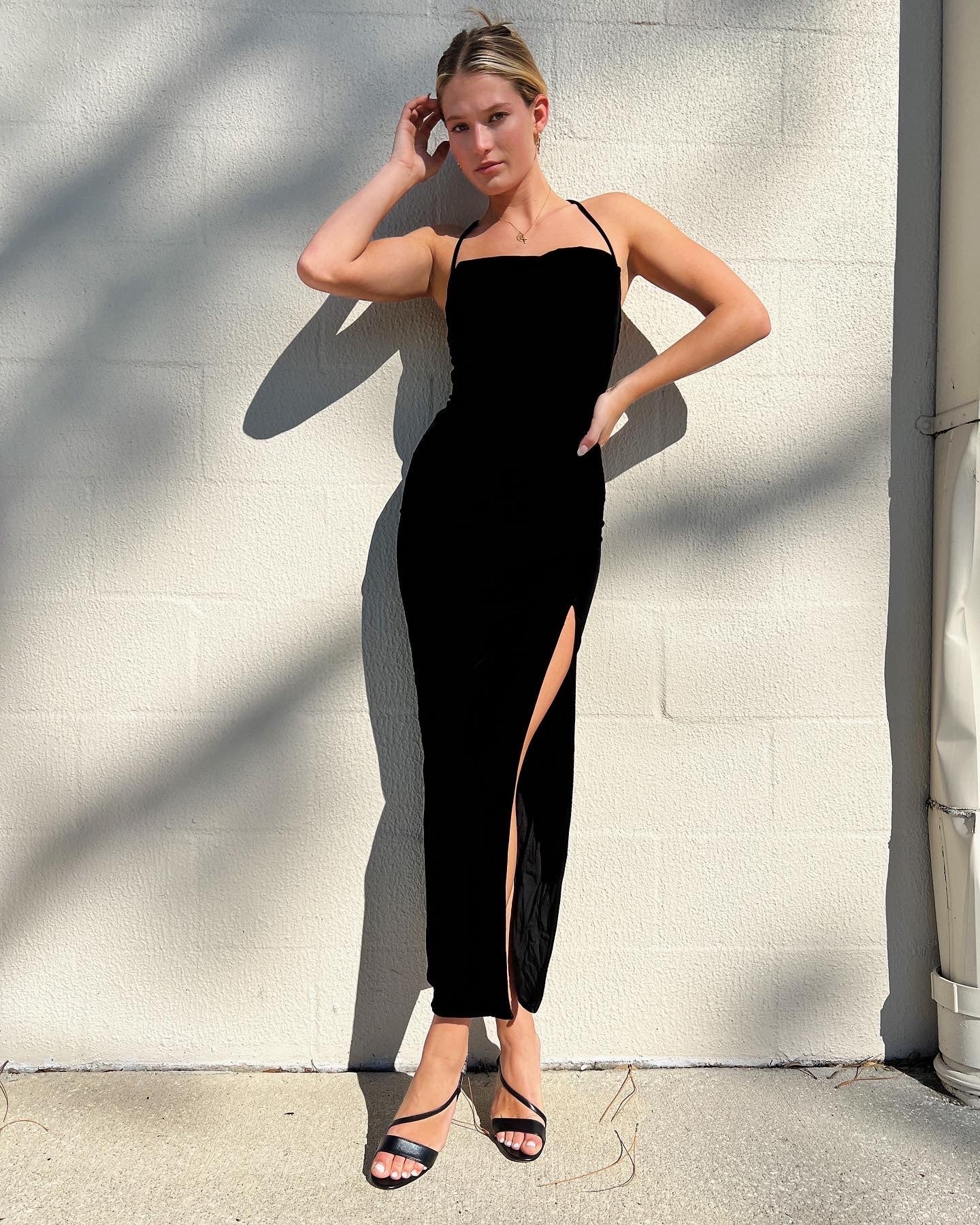 Staud Bellamy Maxi Dress Black | modelcitizen