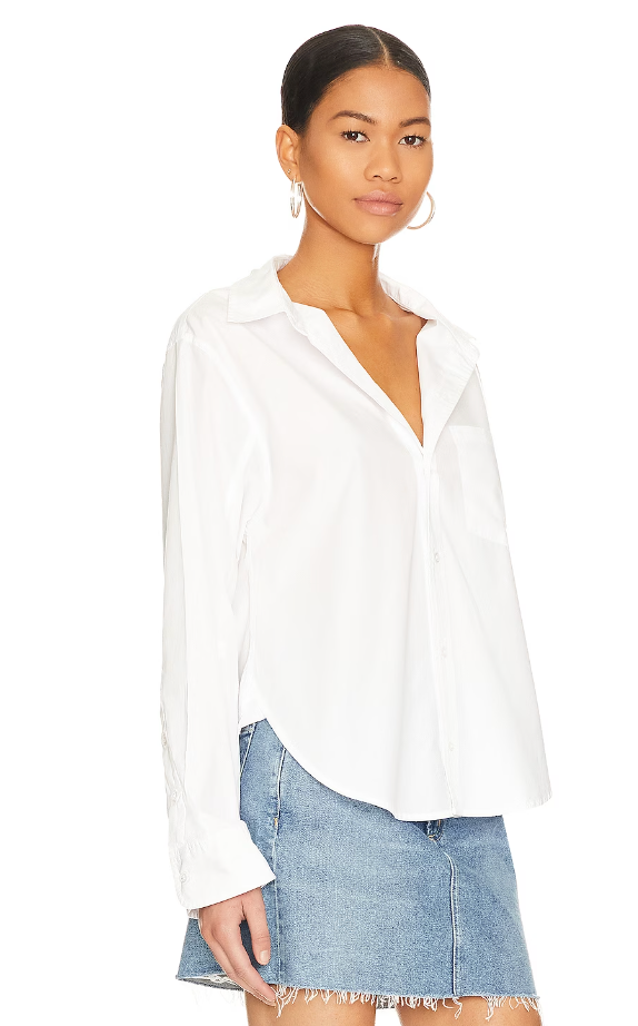 Citizens of Humanity Kayla Shrunken Shirt White | modelcitizen