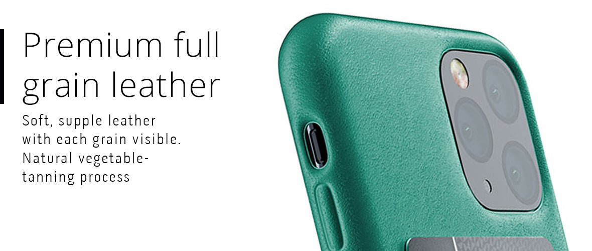 Premium full-grain leather case for iPhone 11 Pro