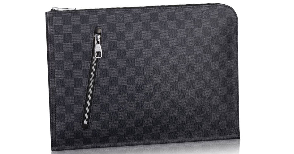 Louis Vuitton iPhone Case Damier Graphite XS Black in Coated