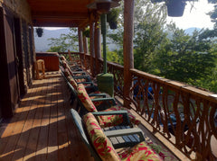 Relaxing porch in mountains