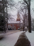 Church winter snow in Roswell