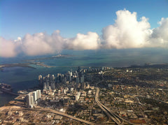 Miami skyline from Air - wallpaper