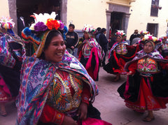 Peru - natives dance in street