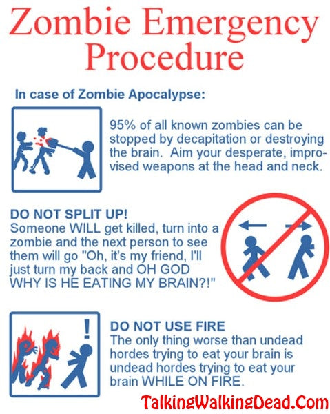 Zombie Emergency Procedure Inforgraphic