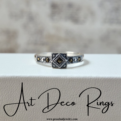 Vintage Style Engagement Ring - Art Deco Baguette Diamond Cluster Ring –  ARTEMER