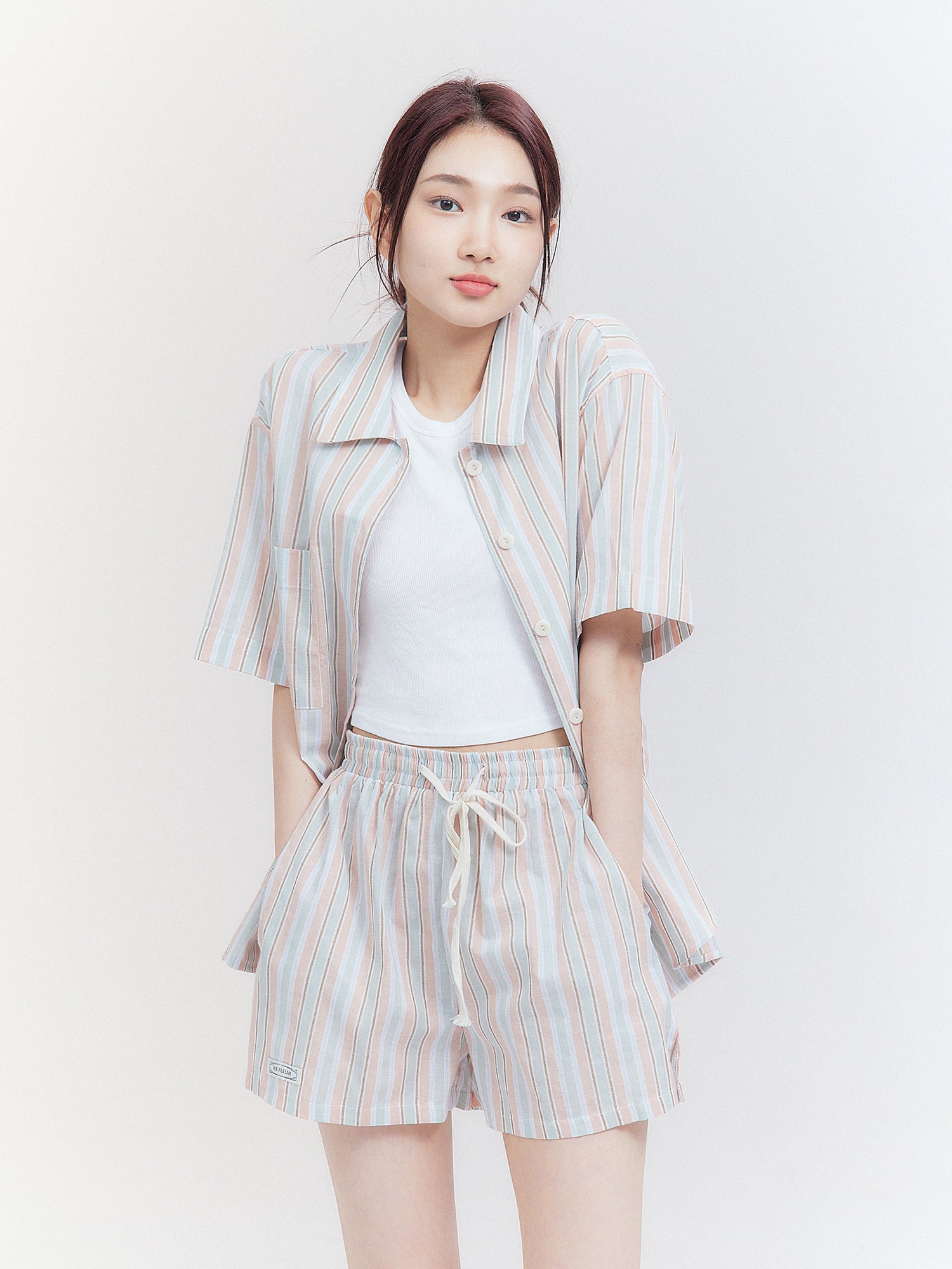 Striped Print Shorts