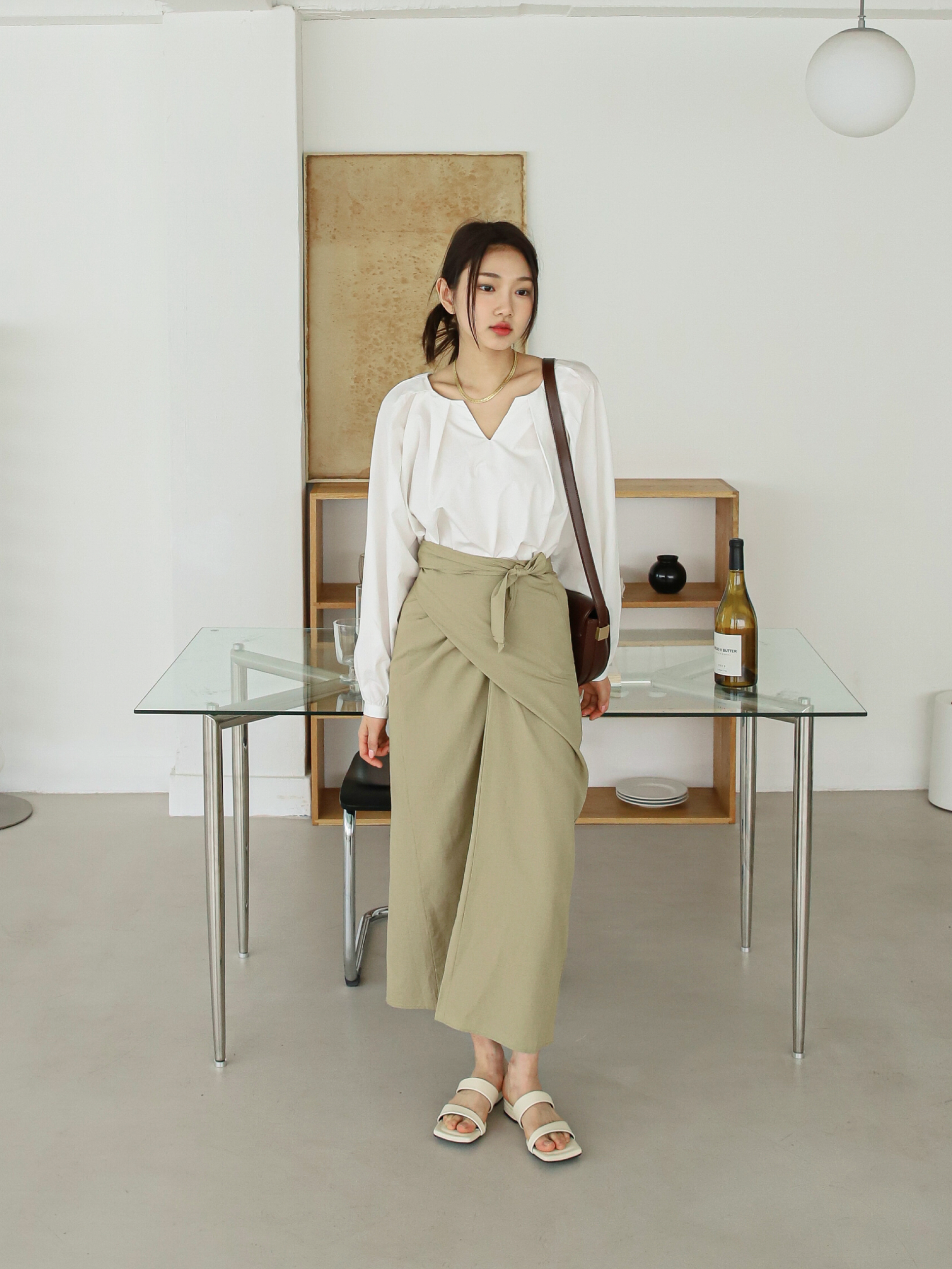 Wrap Midi Skirt