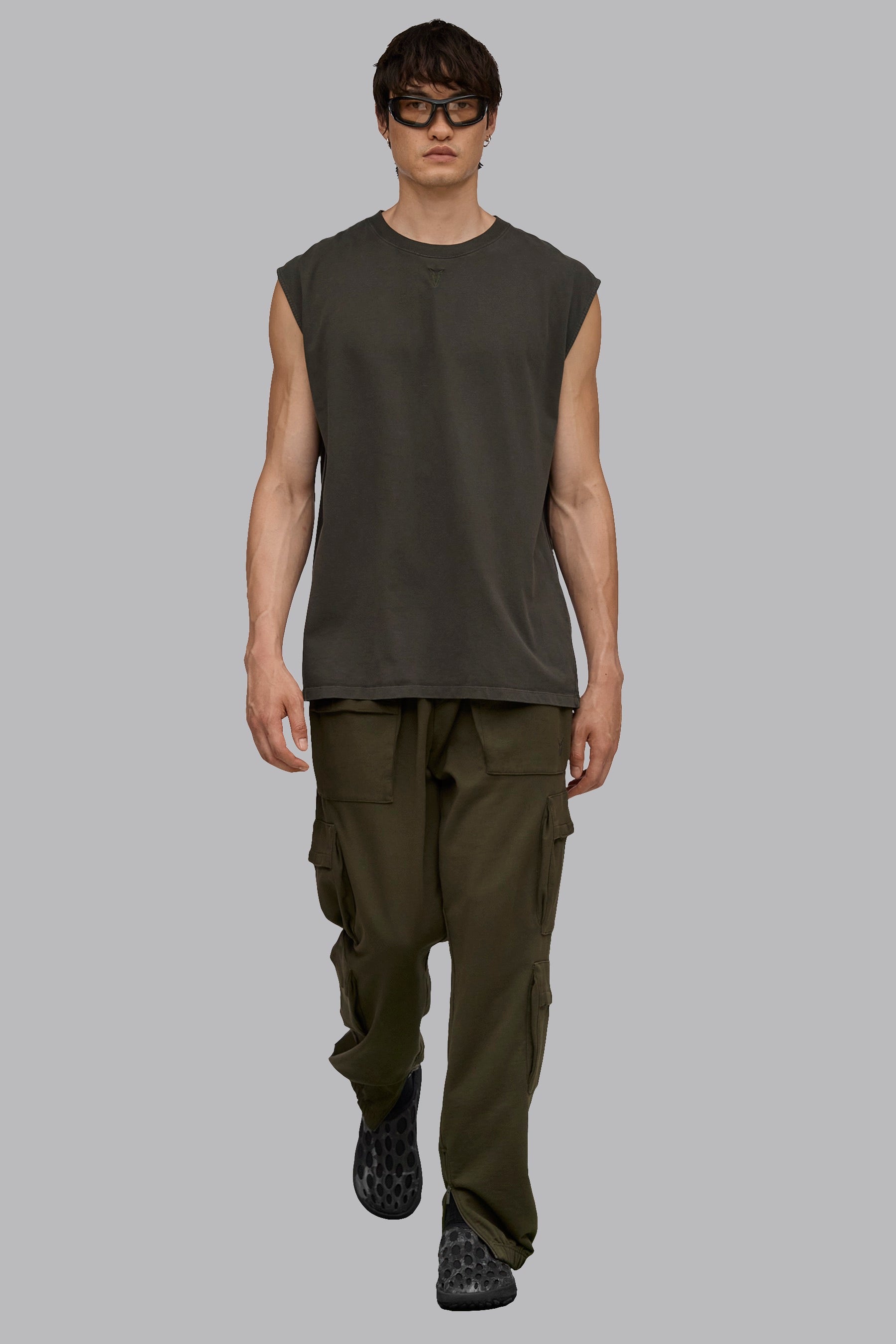 Signature Sleeveless T-Shirt - Khaki