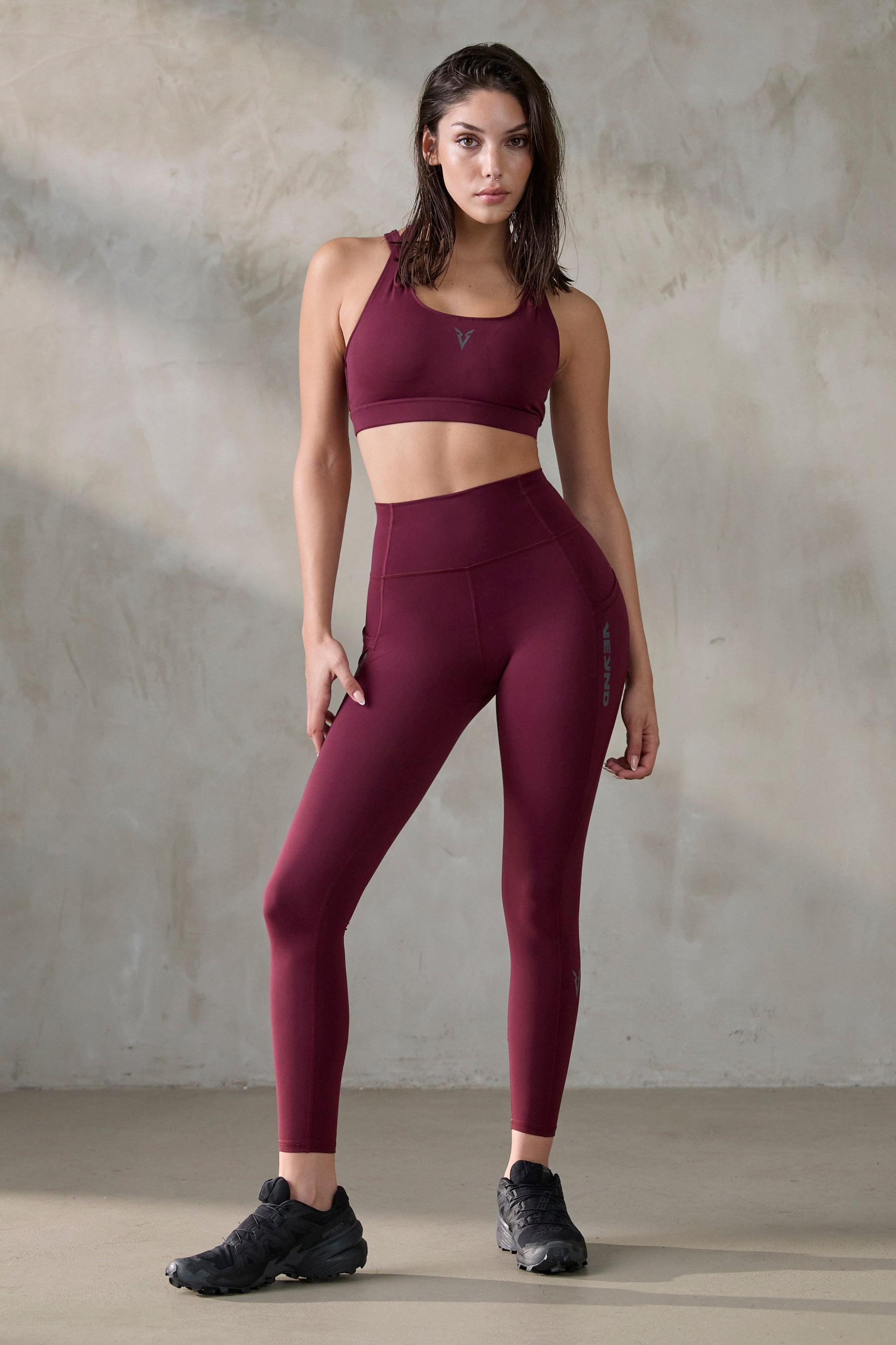 V_SCULPT POCKET LEGGINGS - Burgundy