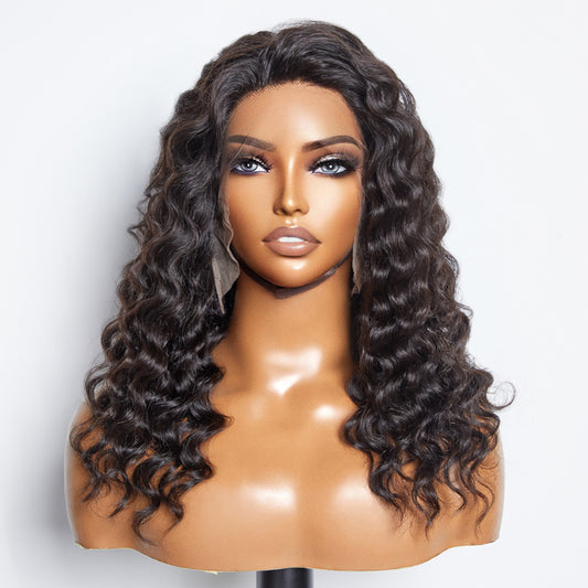 TedHair Glueless 3D Cap Pre-bleached Loose Deep 13x4 Transparent Lace Front Wig 150% Density