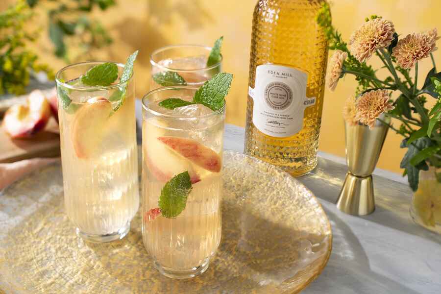 How to Make: Grape & Peach Collins | Eden Mill White Wine Cask Aged Gi –  Eden Mill UK