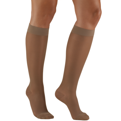 Truform 1773 Women's Sheer 15-20 Below Knee Taupe – CompressionStocking.co