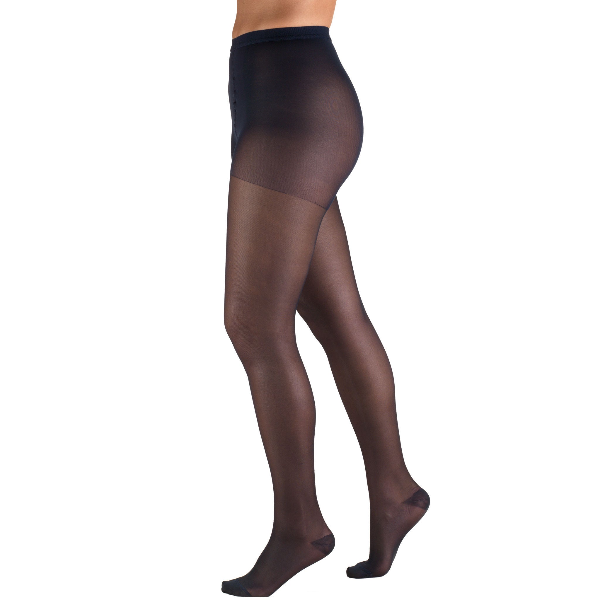 Sheer Compression Pantyhose, 15-20 mmHg, Navy (Truform 1775)