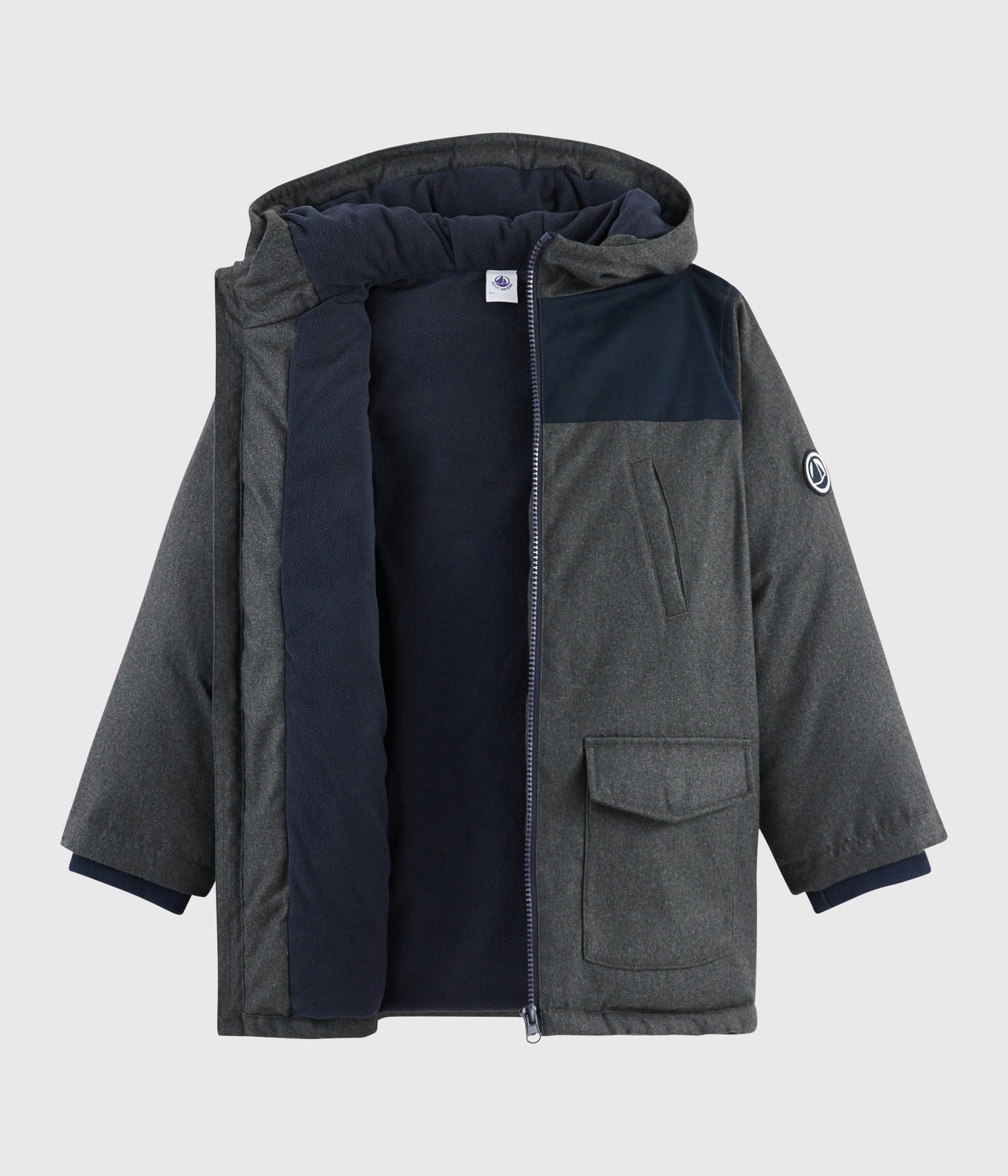【新品】プチバトー 中綿入りフード付きジャケット4ans 104cm
