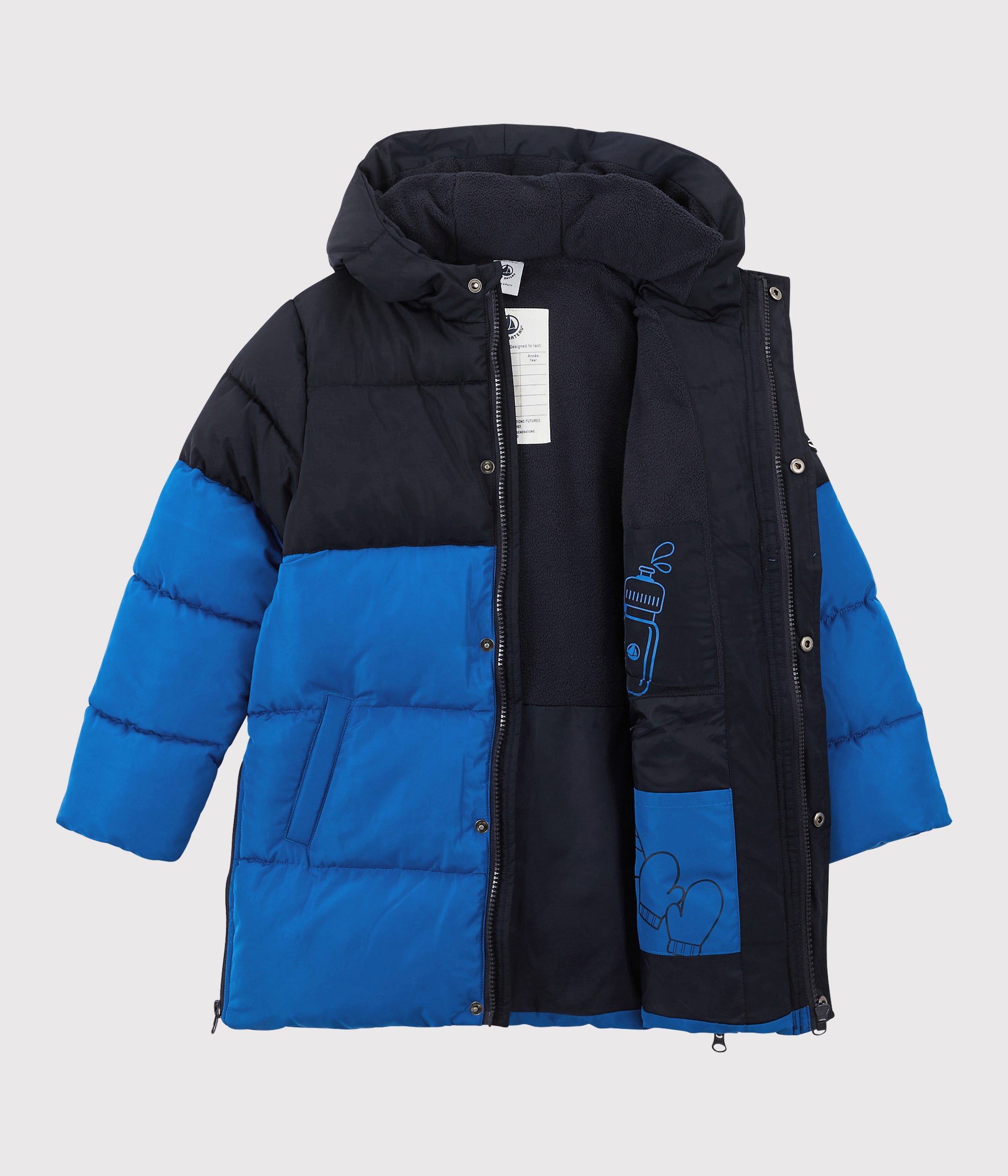 カラーブロック中綿入りフード付きジャケット | ベビー服・子供服通販 
