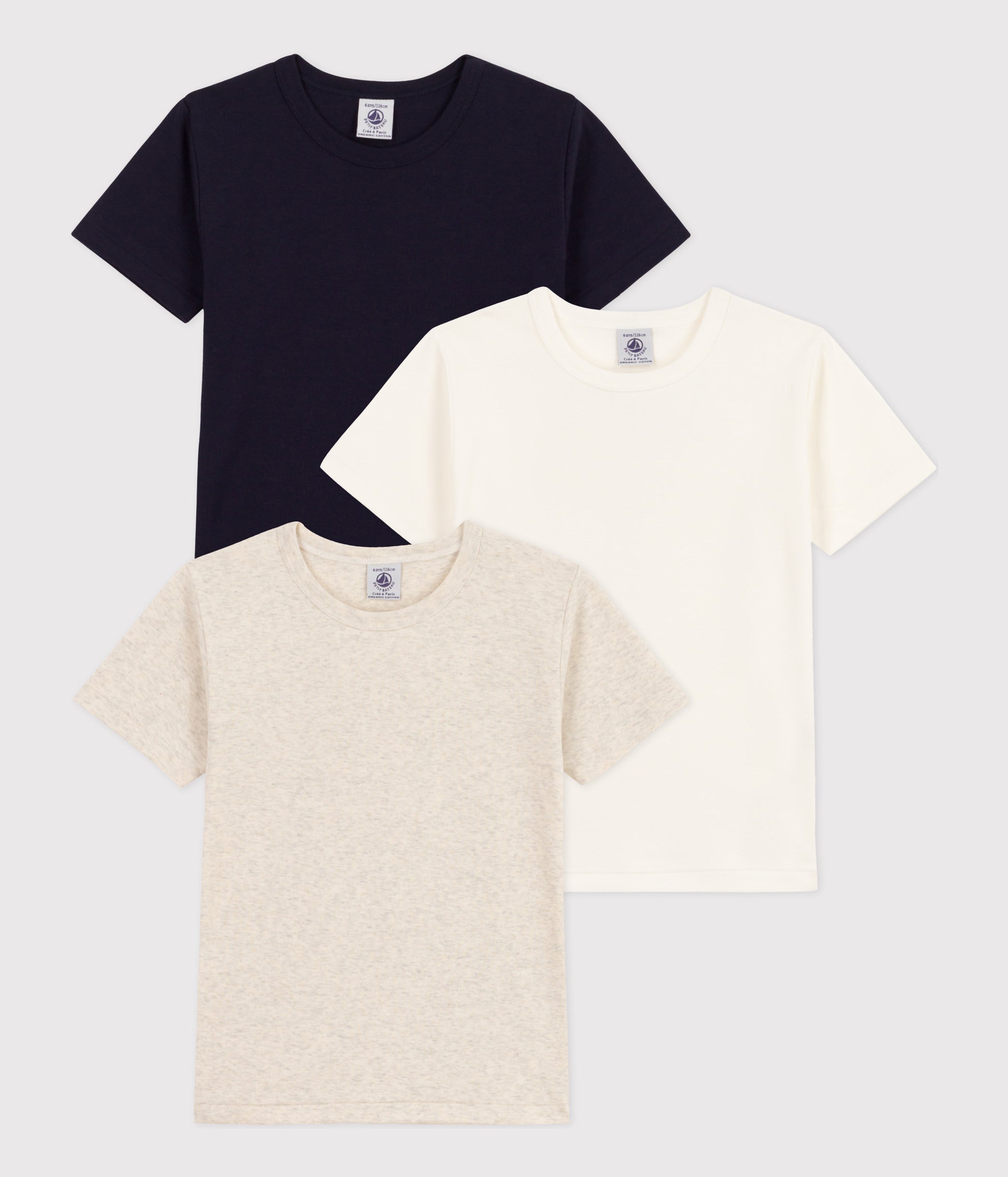 プチバトー Tシャツ 104cm ホワイトネイビー2枚セット - トップス(Tシャツ