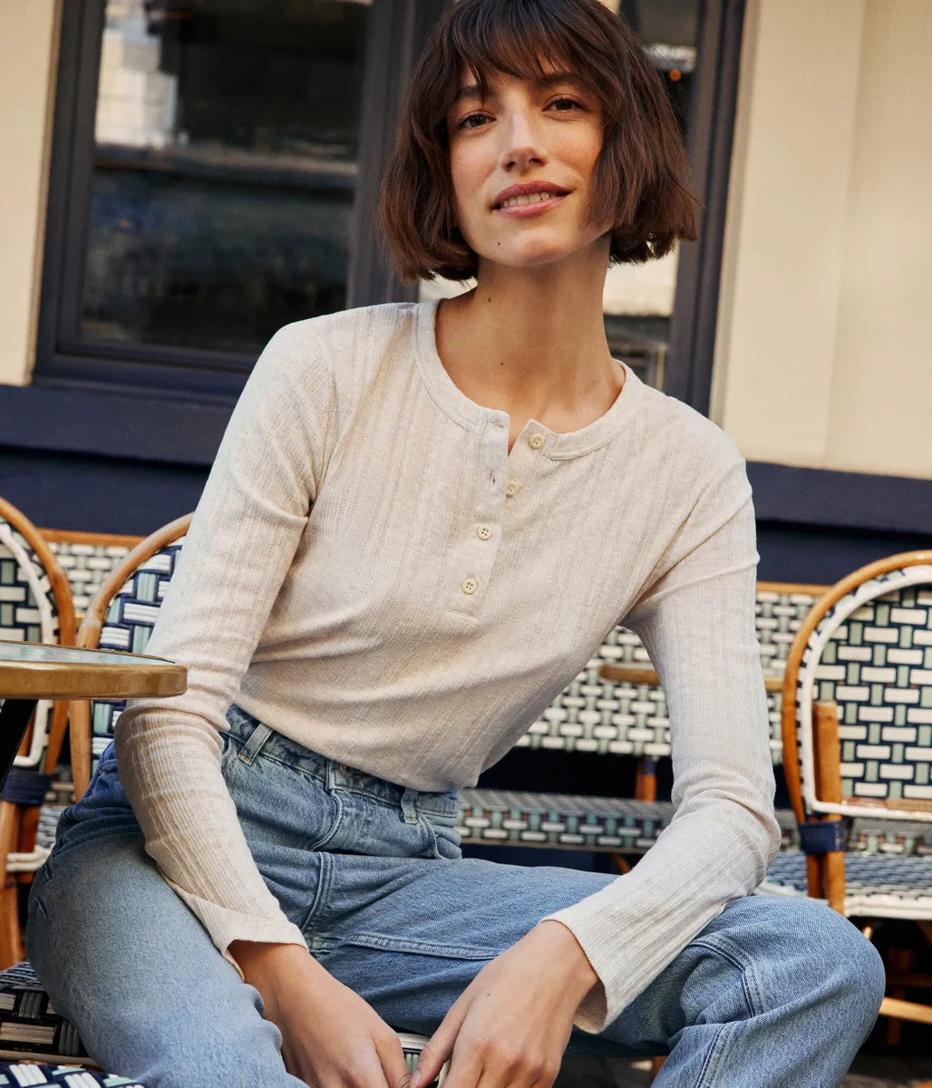 衿付き長袖Tシャツ（Tシャツ/カットソー）｜PETIT BATEAU