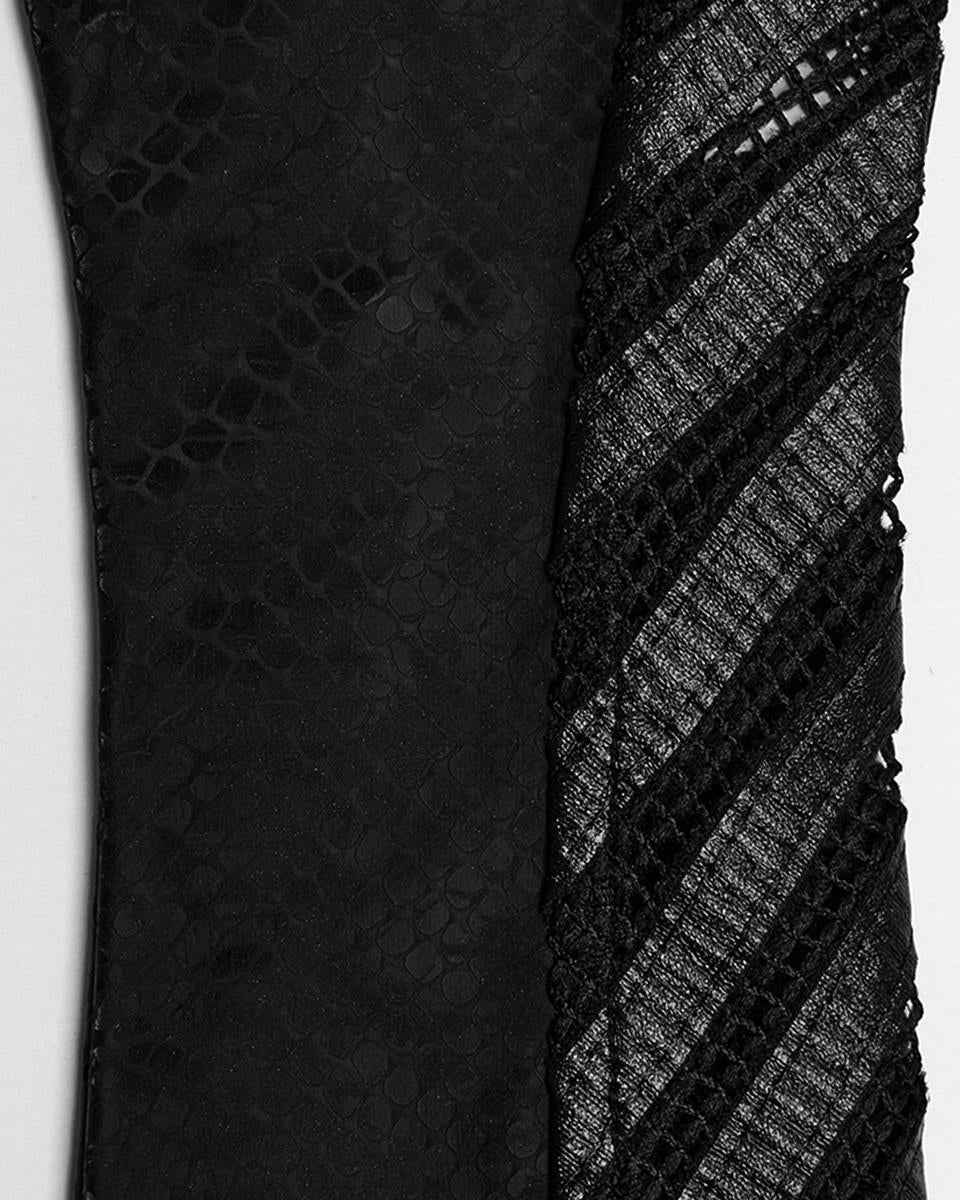 WS-620SSF-BKF Daily Life Dark Gothic Punk Snakescale Arm Warmers