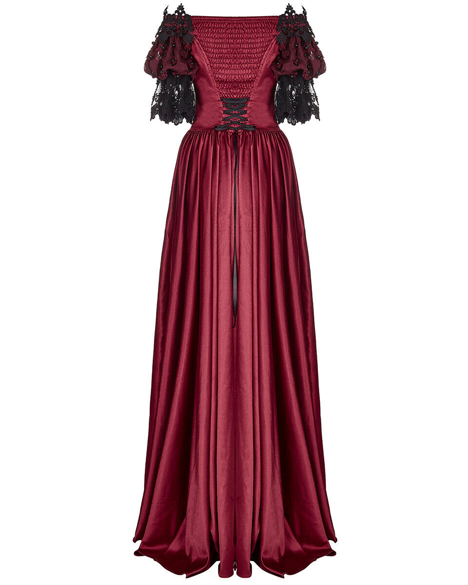 Q-352 Womens Regency Gothic Wedding Dress - Red