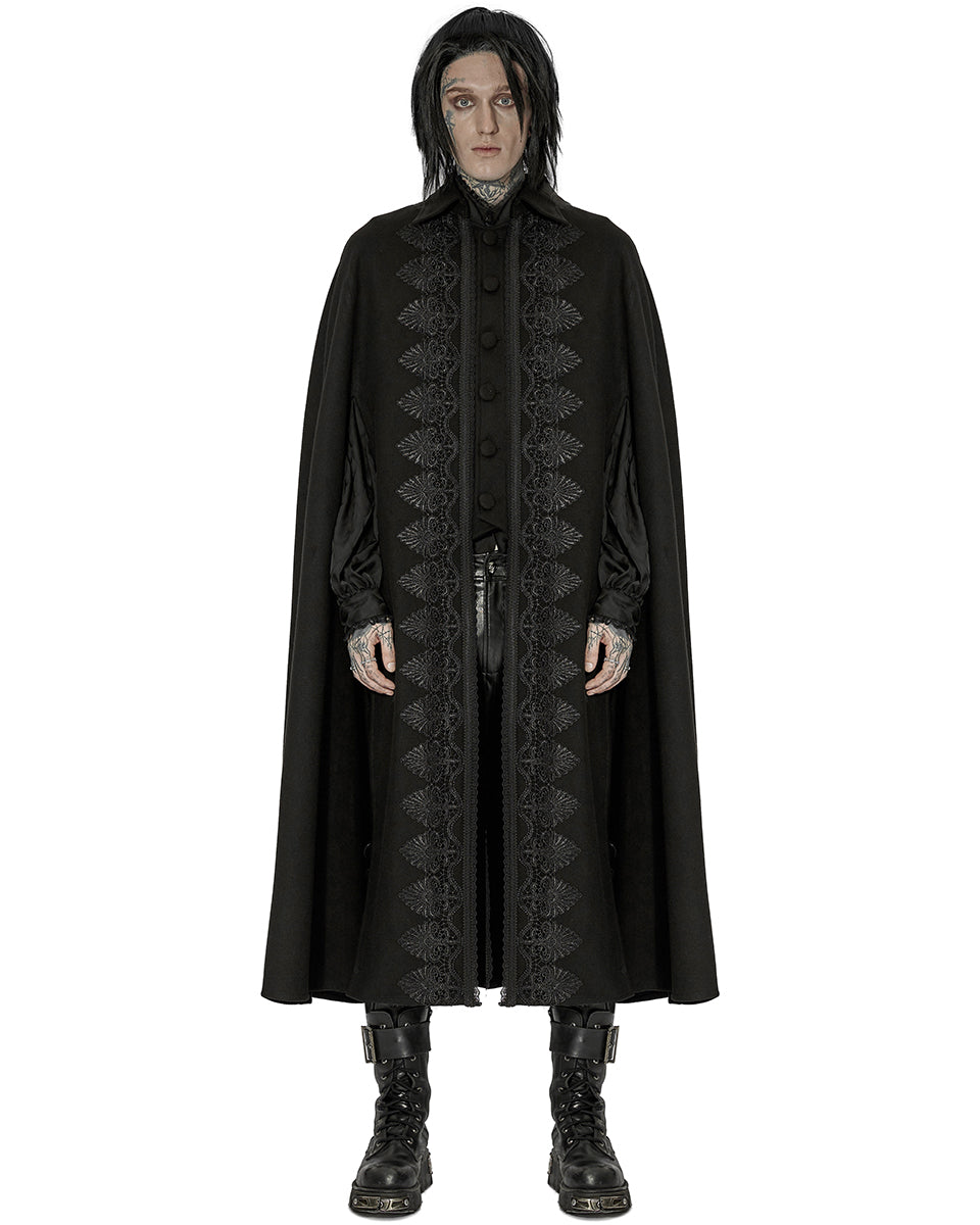 WY-1411 Mens Regal Gothic Aristocrat Travelling Cloak