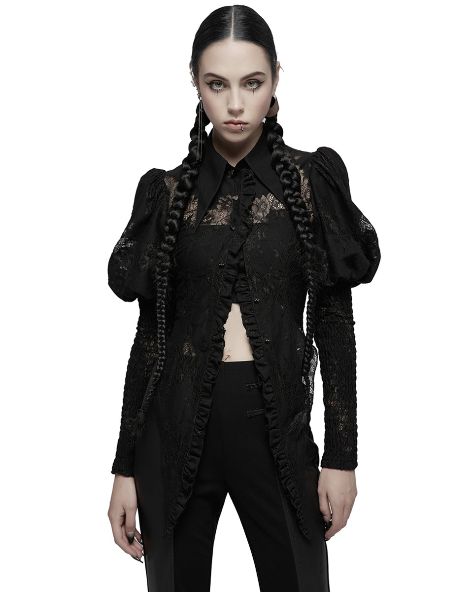 OPY-658 Daily Life Dark Gothic Lolita Irregular Lace Blouse