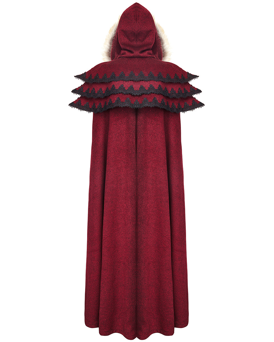 Y-673 Winterfell Womens Cloak - Red